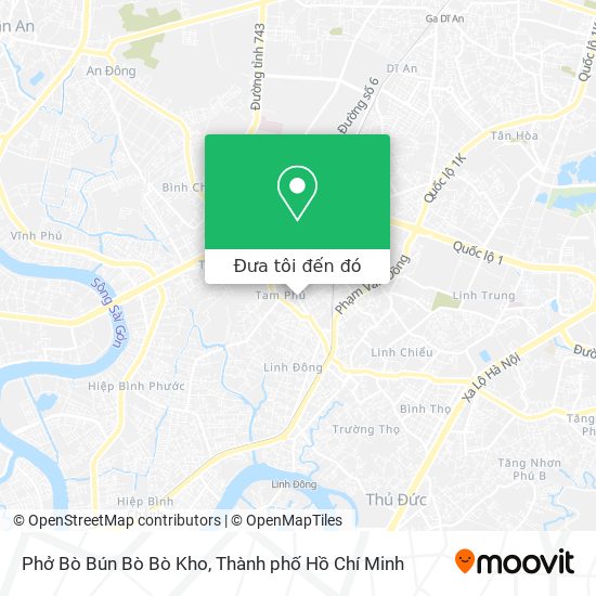 Bản đồ Phở Bò Bún Bò Bò Kho