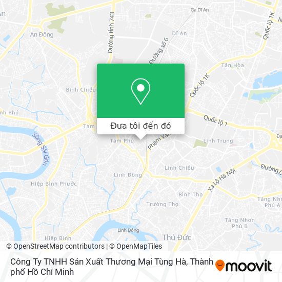 Bản đồ Công Ty TNHH Sản Xuất Thương Mại Tùng Hà