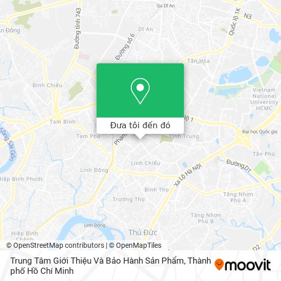 Bản đồ Trung Tâm Giới Thiệu Và Bảo Hành Sản Phẩm