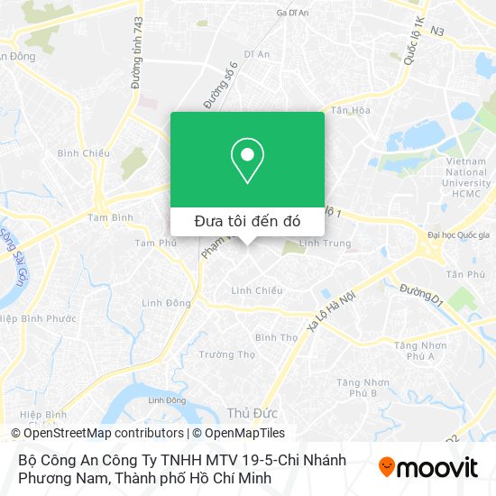 Bản đồ Bộ Công An Công Ty TNHH MTV 19-5-Chi Nhánh Phương Nam