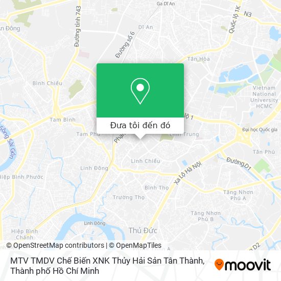 Bản đồ MTV TMDV Chế Biến XNK Thủy Hải Sản Tân Thành