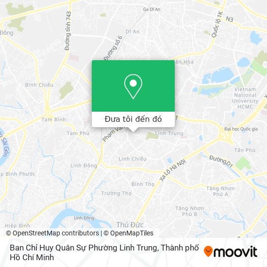 Bản đồ Ban Chỉ Huy Quân Sự Phường Linh Trung