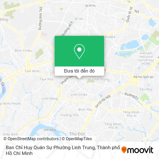 Bản đồ Ban Chỉ Huy Quân Sự Phường Linh Trung
