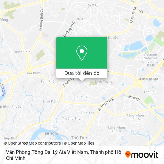 Bản đồ Văn Phòng Tổng Đại Lý Aia Việt Nam
