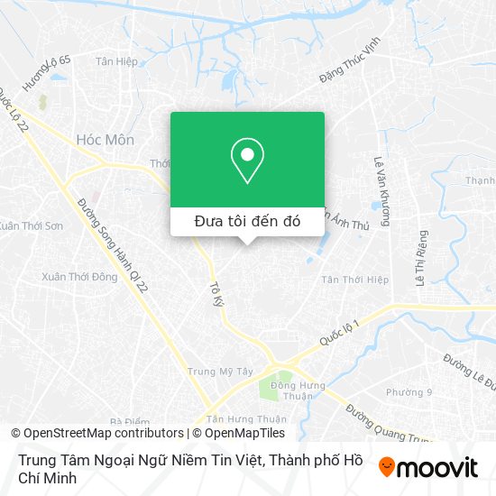 Bản đồ Trung Tâm Ngoại Ngữ Niềm Tin Việt