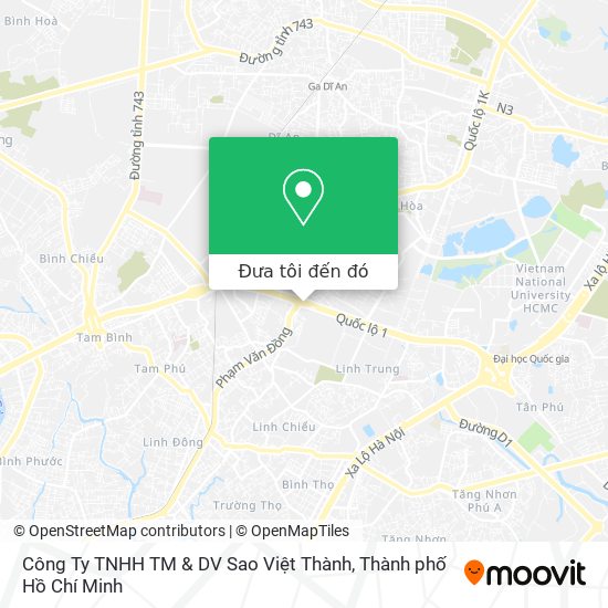 Bản đồ Công Ty TNHH TM & DV Sao Việt Thành
