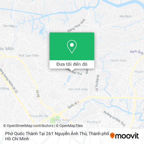 Bản đồ Phở Quốc Thành Tại 261 Nguyễn Ảnh Thủ