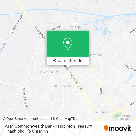 Bản đồ ATM Commonwealth Bank - Hoc Mon Treasury