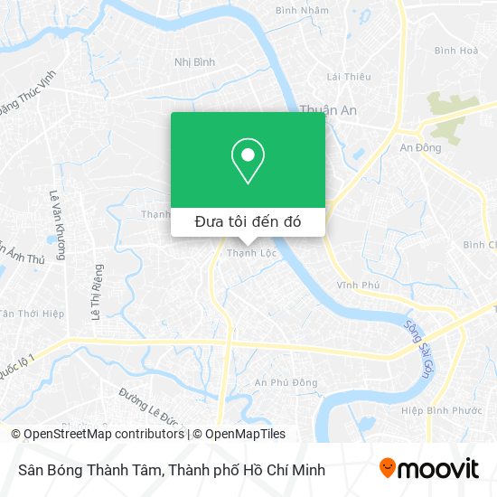 Bản đồ Sân Bóng Thành Tâm
