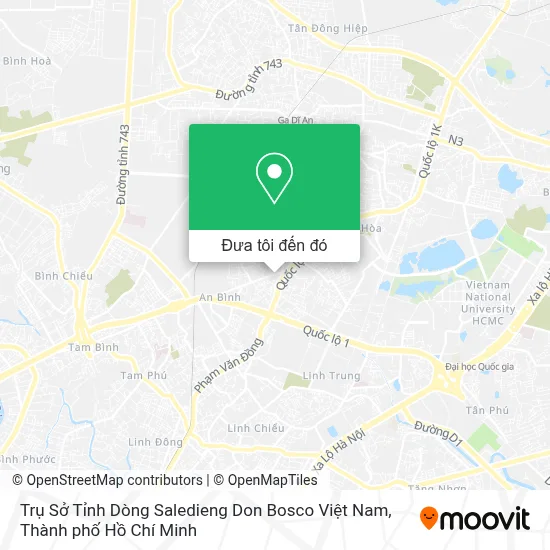 Bản đồ Trụ Sở Tỉnh Dòng Saledieng Don Bosco Việt Nam