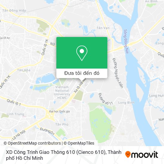 Bản đồ XD Công Trình Giao Thông 610 (Cienco 610)