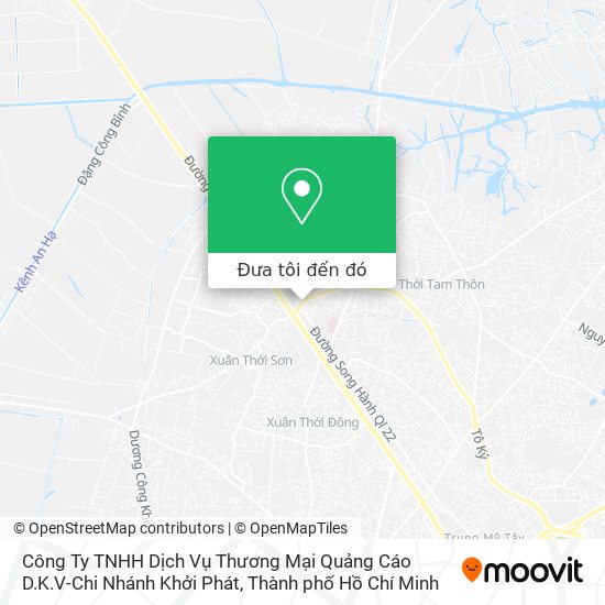 Bản đồ Công Ty TNHH Dịch Vụ Thương Mại Quảng Cáo D.K.V-Chi Nhánh Khởi Phát