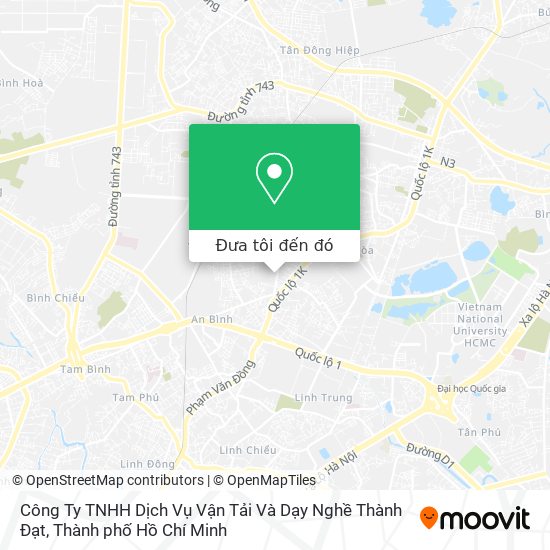Bản đồ Công Ty TNHH Dịch Vụ Vận Tải Và Dạy Nghề Thành Đạt