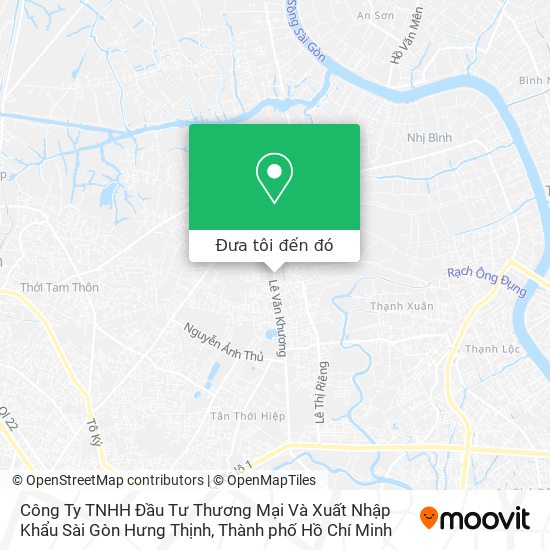 Bản đồ Công Ty TNHH Đầu Tư Thương Mại Và Xuất Nhập Khẩu Sài Gòn Hưng Thịnh