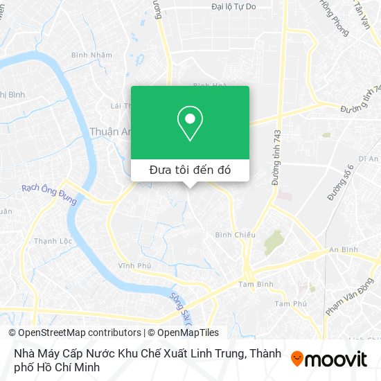 Bản đồ Nhà Máy Cấp Nước Khu Chế Xuất Linh Trung