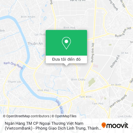 Bản đồ Ngân Hàng TM CP Ngoại Thương Việt Nam (VietcomBank) - Phòng Giao Dịch Linh Trung