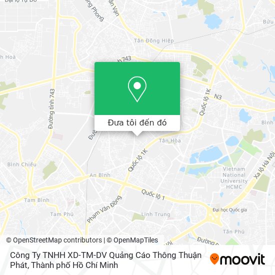 Bản đồ Công Ty TNHH XD-TM-DV Quảng Cáo Thông Thuận Phát