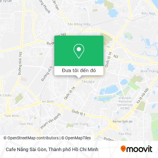 Bản đồ Cafe Nắng Sài Gòn