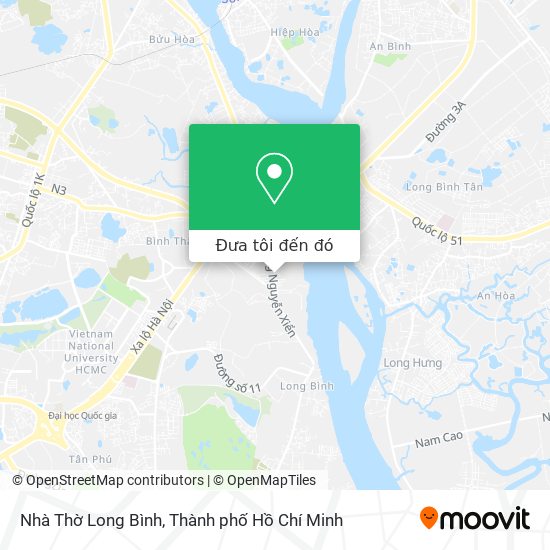 Bản đồ Nhà Thờ Long Bình