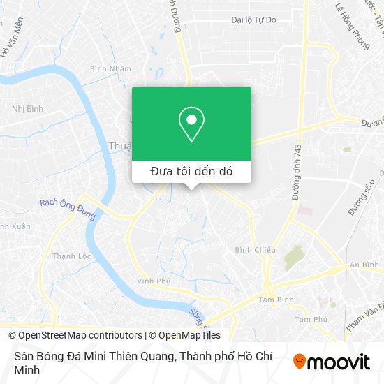 Bản đồ Sân Bóng Đá Mini Thiên Quang