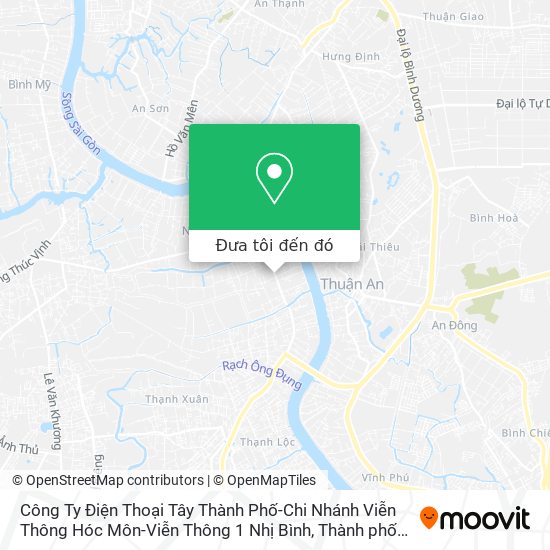 Bản đồ Công Ty Điện Thoại Tây Thành Phố-Chi Nhánh Viễn Thông Hóc Môn-Viễn Thông 1 Nhị Bình