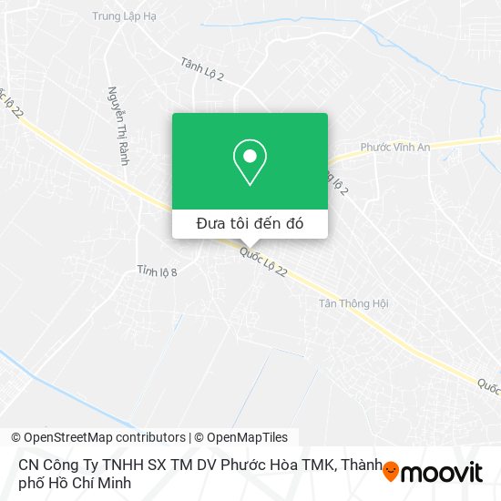 Bản đồ CN Công Ty TNHH SX TM DV Phước Hòa TMK