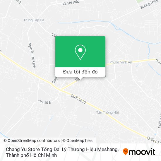 Bản đồ Chang Yu Store Tổng Đại Lý Thương Hiệu Meshang