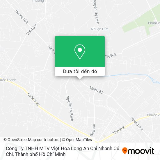 Bản đồ Công Ty TNHH MTV Việt Hóa Long An Chi Nhánh Củ Chi