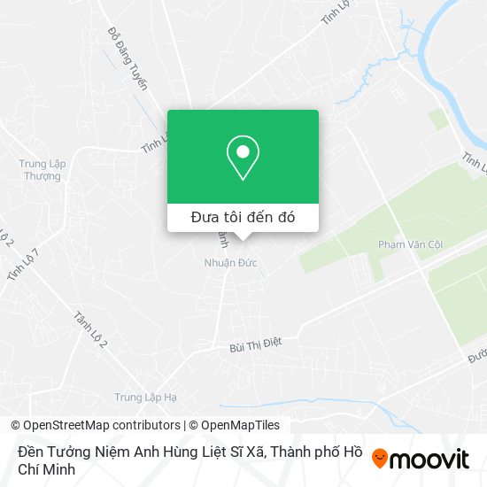 Bản đồ Đền Tưởng Niệm Anh Hùng Liệt Sĩ Xã