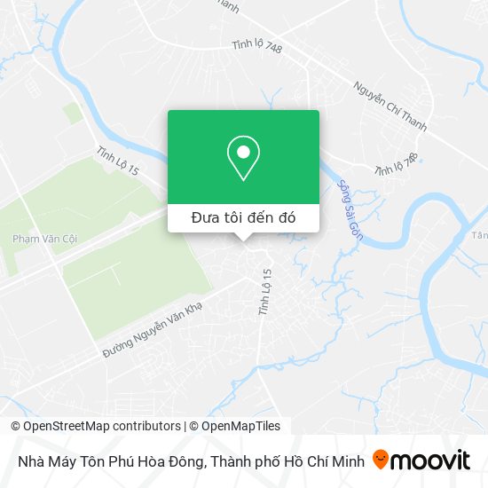 Bản đồ Nhà Máy Tôn Phú Hòa Đông