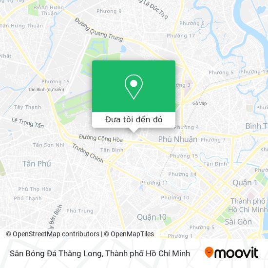 Bản đồ Sân Bóng Đá Thăng Long