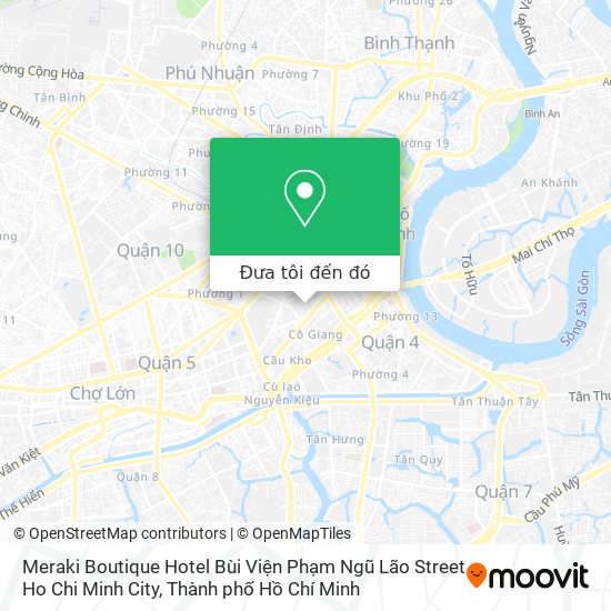 Bản đồ Meraki Boutique Hotel Bùi Viện Phạm Ngũ Lão Street Ho Chi Minh City