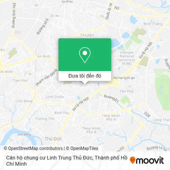 Bản đồ Căn hộ chung cư Linh Trung Thủ Đức