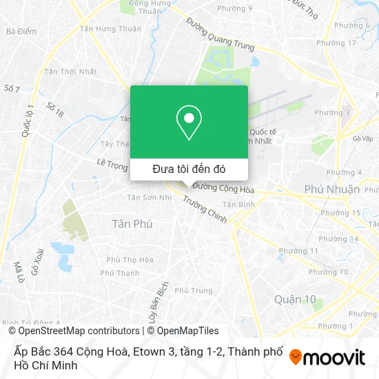 Bản đồ Ấp Bắc 364 Cộng Hoà, Etown 3, tầng 1-2