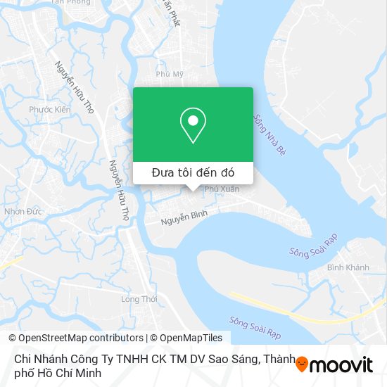 Bản đồ Chi Nhánh Công Ty TNHH CK TM DV Sao Sáng