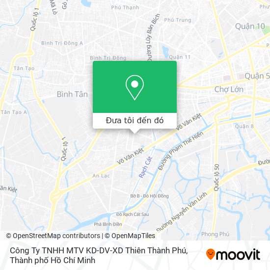 Bản đồ Công Ty TNHH MTV KD-DV-XD Thiên Thành Phú