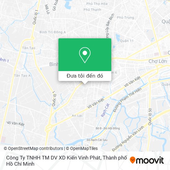 Bản đồ Công Ty TNHH TM DV XD Kiến Vinh Phát