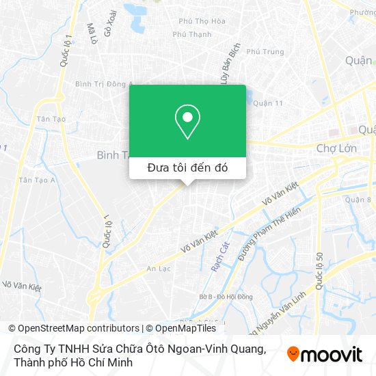 Bản đồ Công Ty TNHH Sửa Chữa Ôtô Ngoan-Vinh Quang