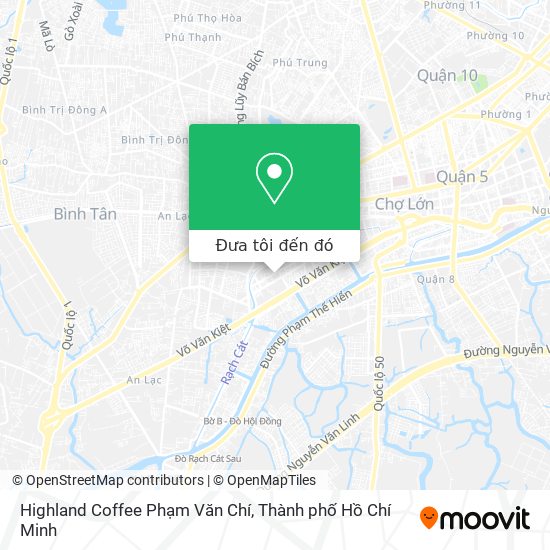 Bản đồ Highland Coffee Phạm Văn Chí