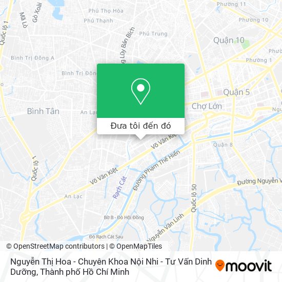 Bản đồ Nguyễn Thị Hoa - Chuyên Khoa Nội Nhi - Tư Vấn Dinh Dưỡng