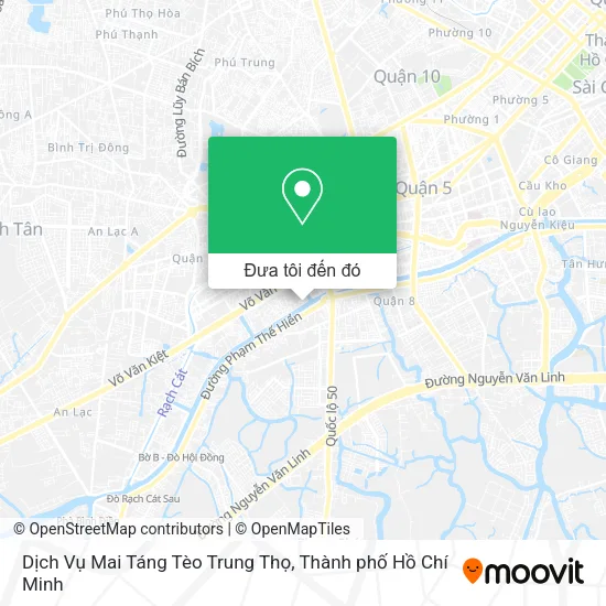 Bản đồ Dịch Vụ Mai Táng Tèo Trung Thọ