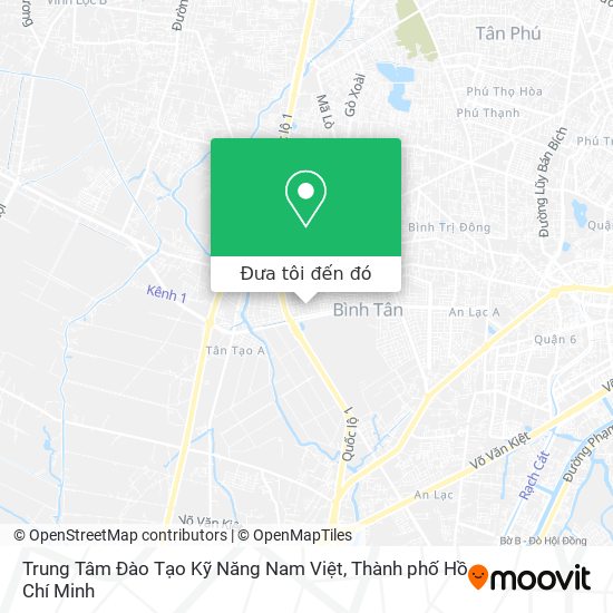 Bản đồ Trung Tâm Đào Tạo Kỹ Năng Nam Việt