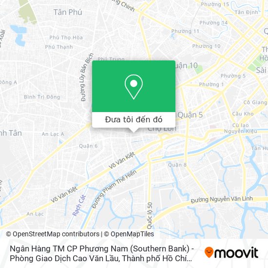 Bản đồ Ngân Hàng TM CP Phương Nam (Southern Bank) - Phòng Giao Dịch Cao Văn Lầu