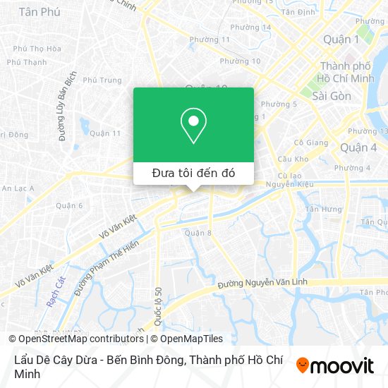 Bản đồ Lẩu Dê Cây Dừa - Bến Bình Đông