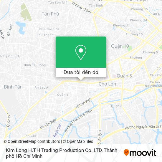 Bản đồ Kim Long H.T.H Trading Production Co. LTD