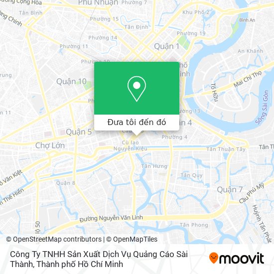 Bản đồ Công Ty TNHH Sản Xuất Dịch Vụ Quảng Cáo Sài Thành