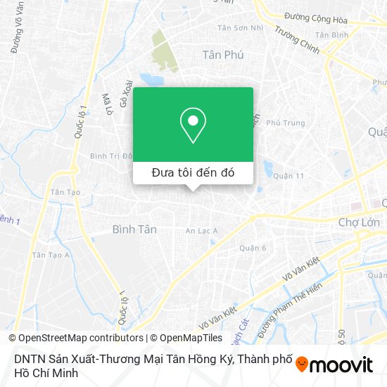 Bản đồ DNTN Sản Xuất-Thương Mại Tân Hồng Ký