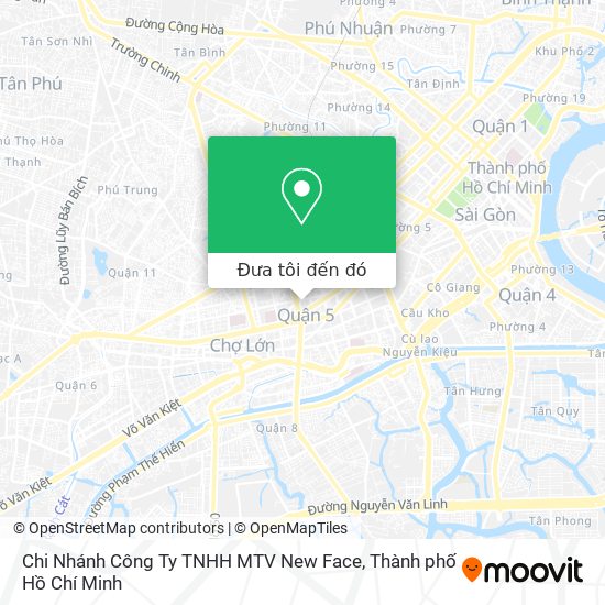 Bản đồ Chi Nhánh Công Ty TNHH MTV New Face