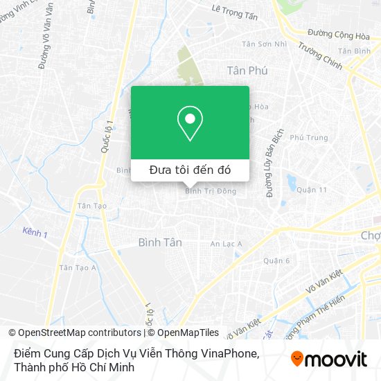 Bản đồ Điểm Cung Cấp Dịch Vụ Viễn Thông VinaPhone