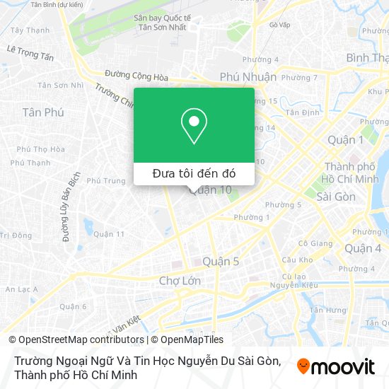 Bản đồ Trường Ngoại Ngữ Và Tin Học Nguyễn Du Sài Gòn